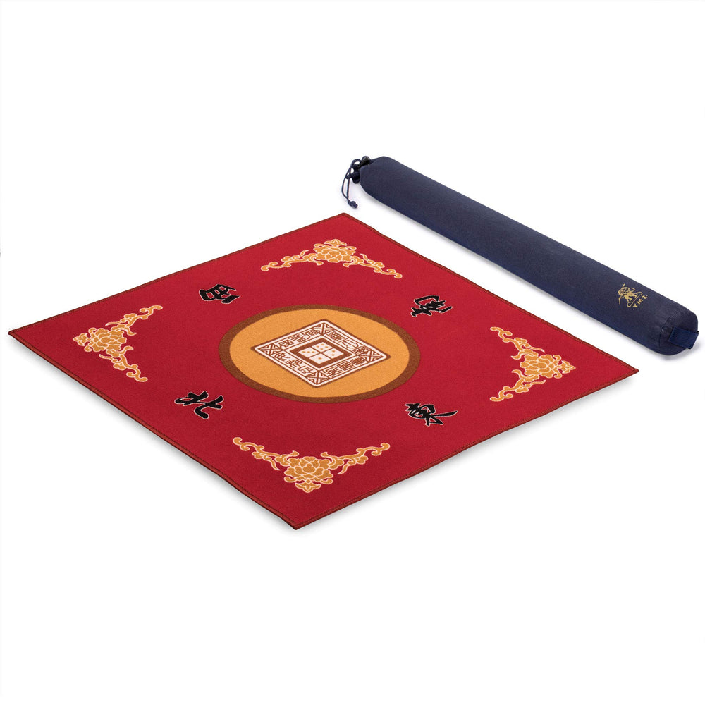 Yellow Mountain Imports table cover mahjong surface protects tiles and reduces noise.