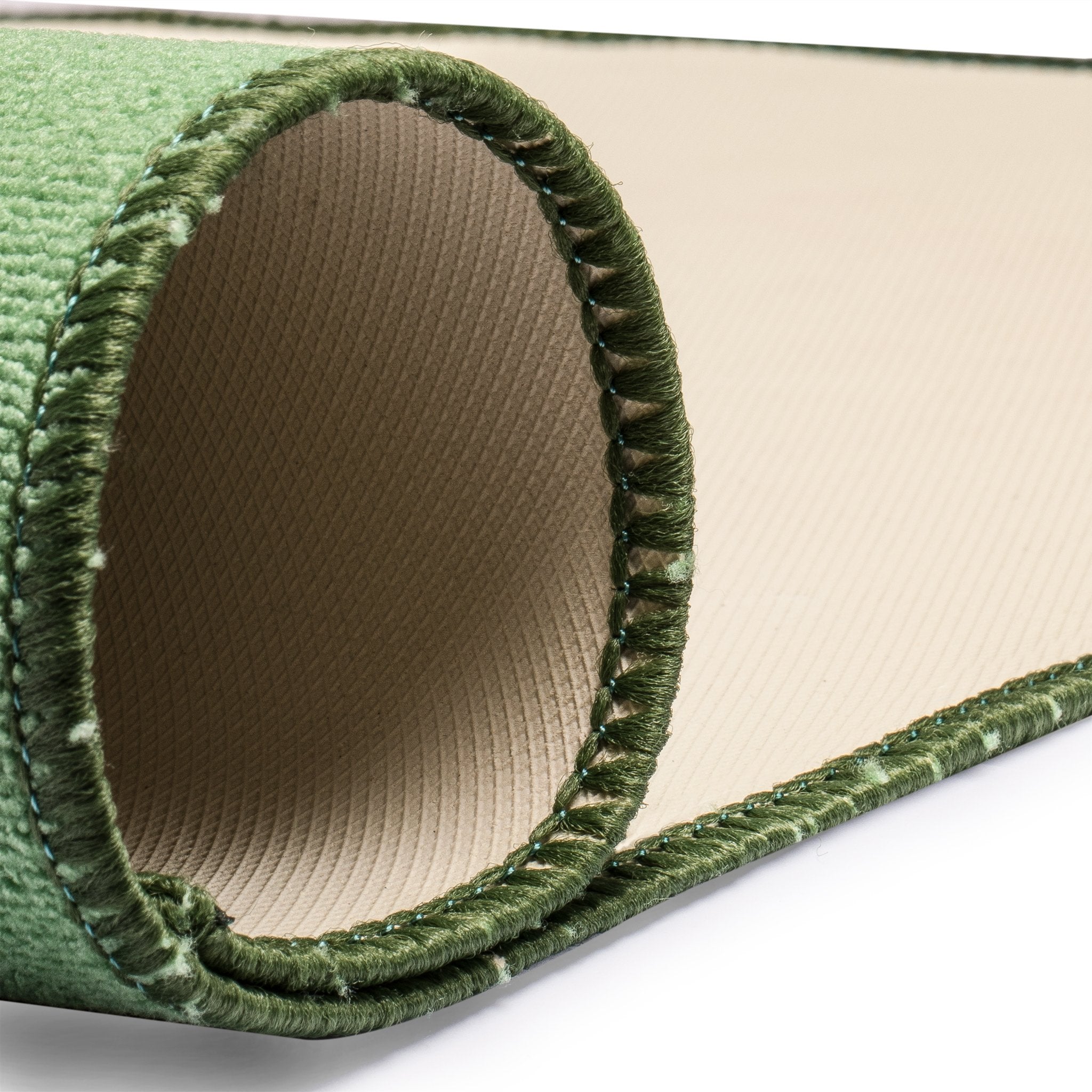 Thick synthetic fiber top cushions tiles for quieter gameplay with Yellow Mountain Imports.