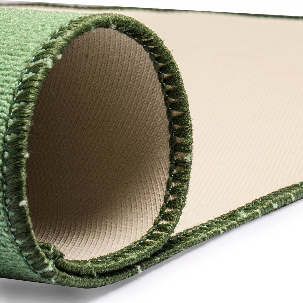Thick synthetic fiber top cushions tiles for quieter gameplay with Yellow Mountain Imports.