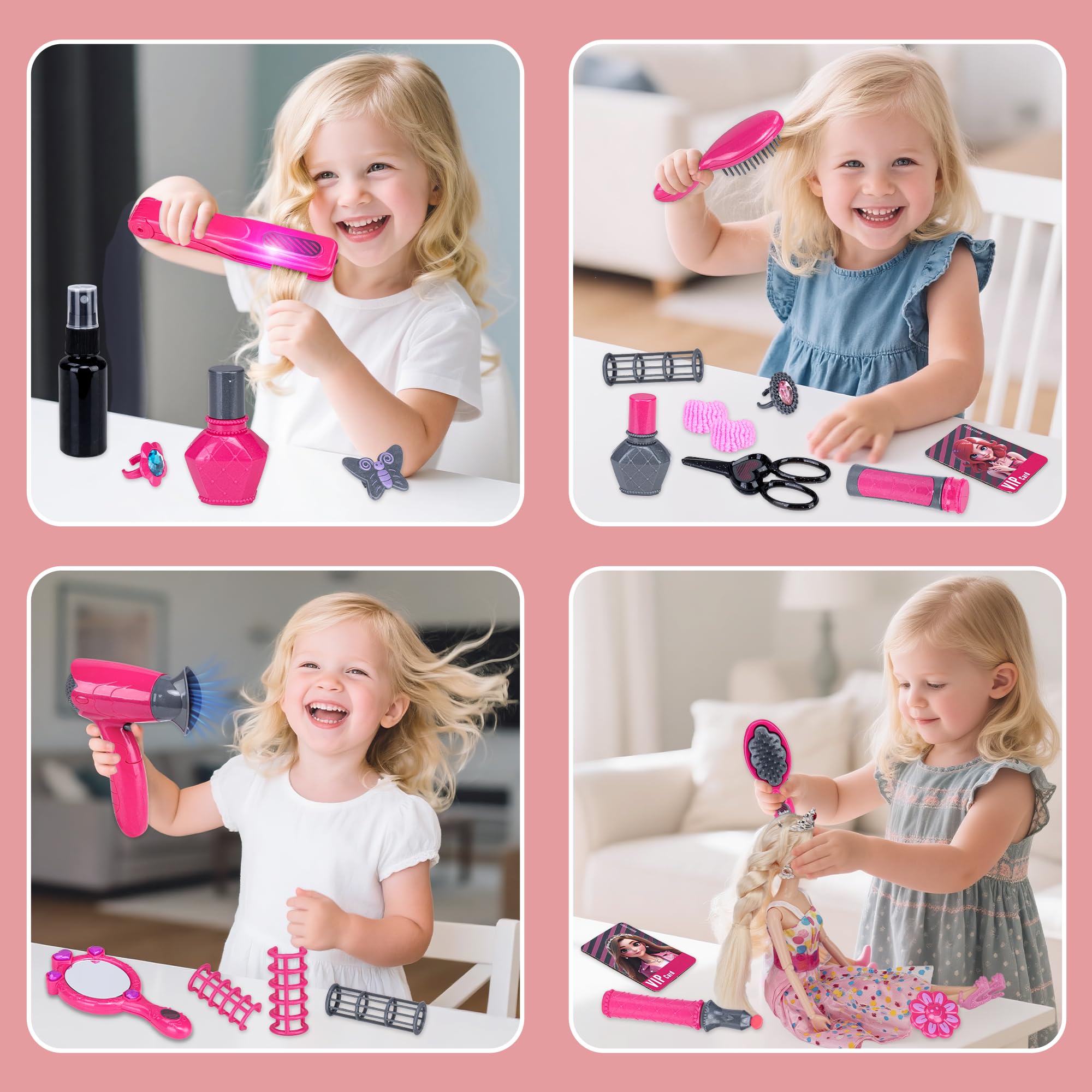 Yellow River Beauty Hair Salon Playset gift-ready box for birthdays and holidays