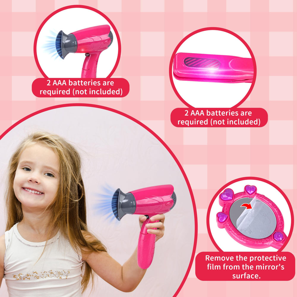 Yellow River Beauty Hair Salon Playset makeup accessories for imaginative dress-up