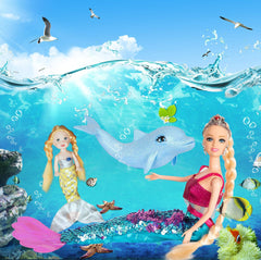 Yellow River mermaid princess doll dress enhances styling and role-play outfits.