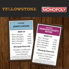 Yellow Stone Monopoly Dutton Ranch Main House image provides a familiar setting for play.