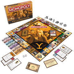 Yellow Stone Monopoly title deed cards enable strategic property trading decisions.