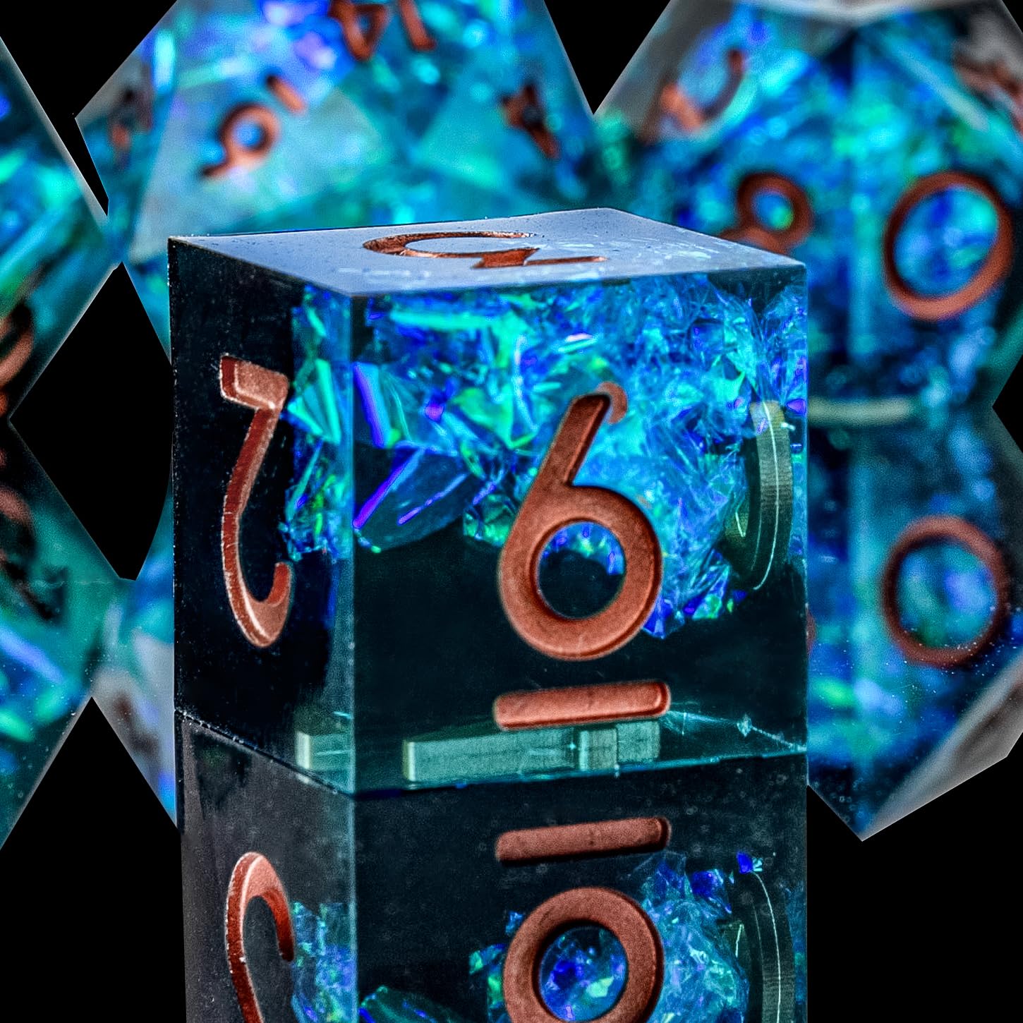YEMEKO Sharp Edge DND dice set easy-to-read numbers aid quick decisions.