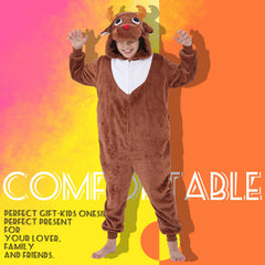 Yemnut Coffee Reindeer hood detail highlights playful winter costume.