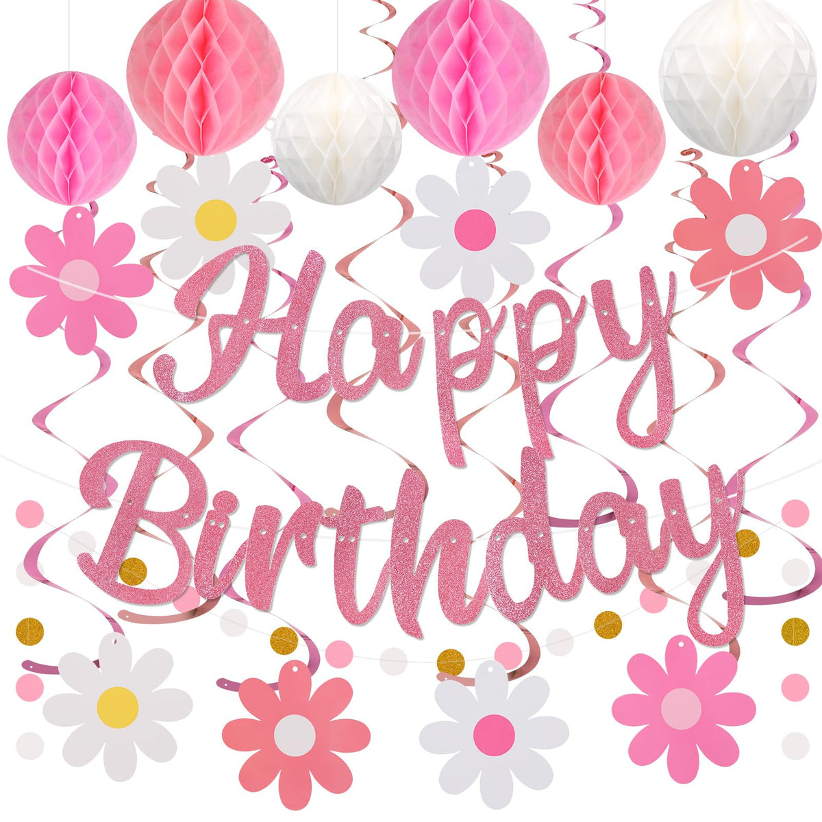 YEOCU pre-strung happy birthday banner adds instant focal point for quick celebration setup.
