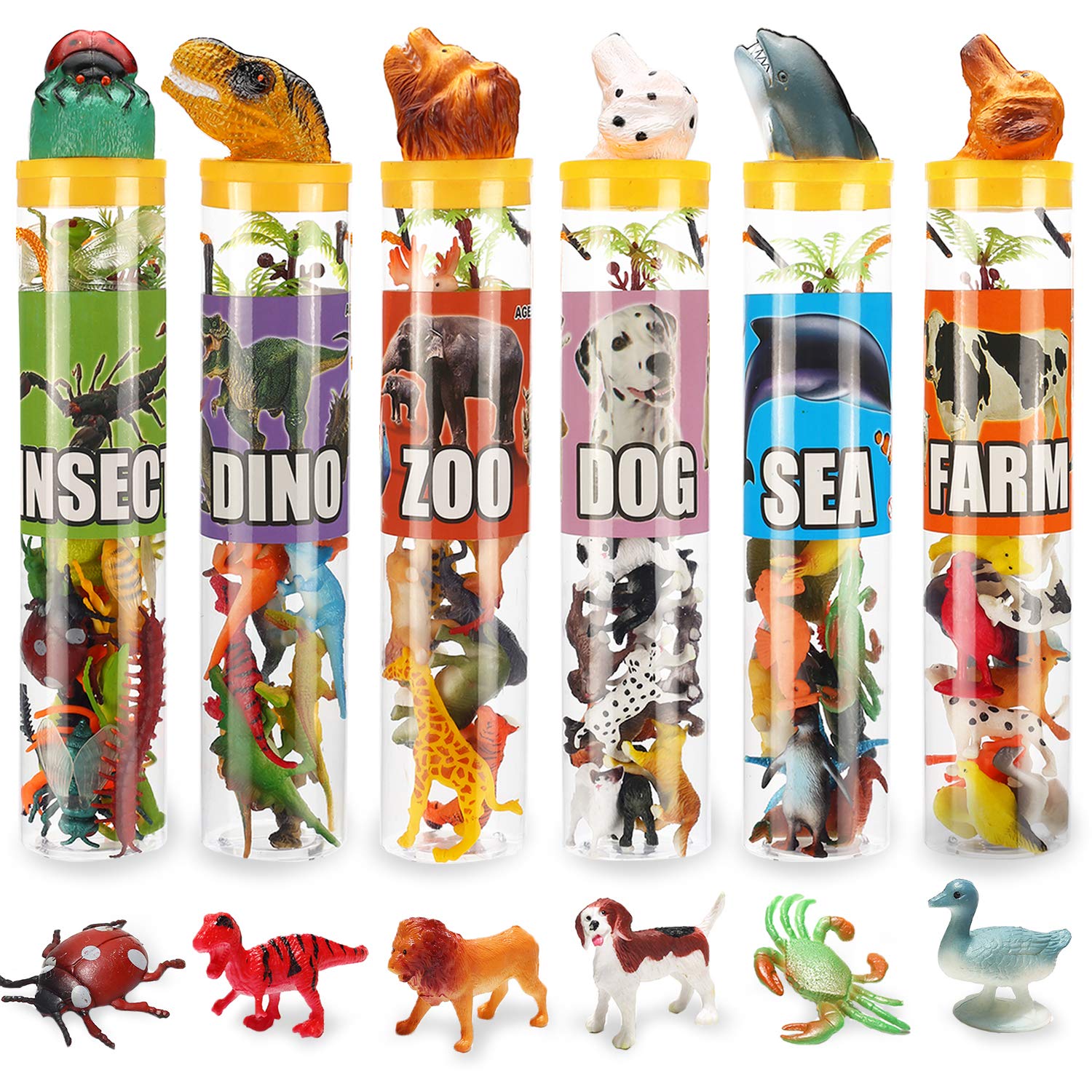 Yeonha Toys 82-piece animal set for imaginative play and sensory exploration