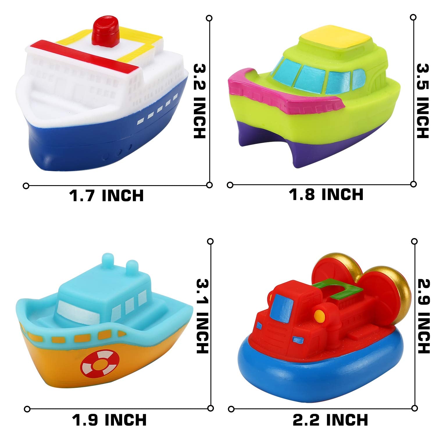 Yeonha Toys bath time play set fits tubs pools and water tables