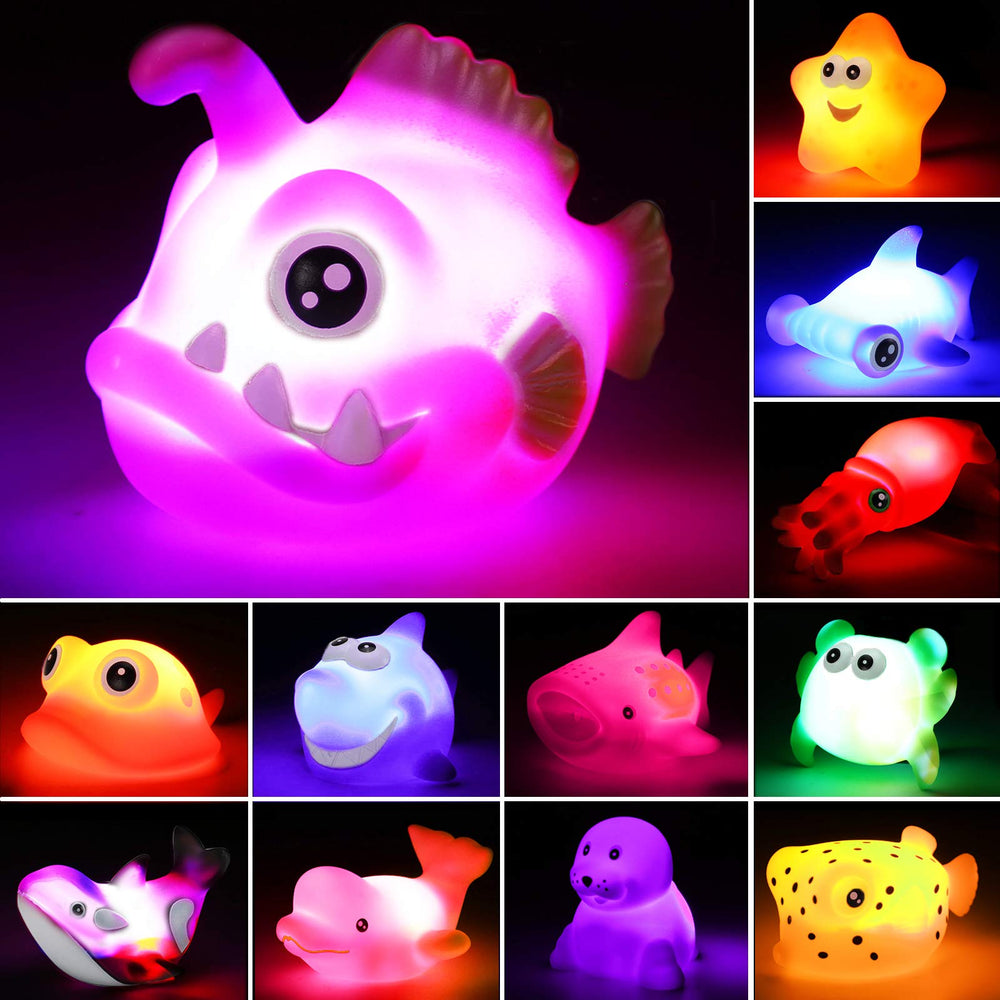 Yeonha Toys light-up ocean animals bath set, front view, engaging bath-time play for babies