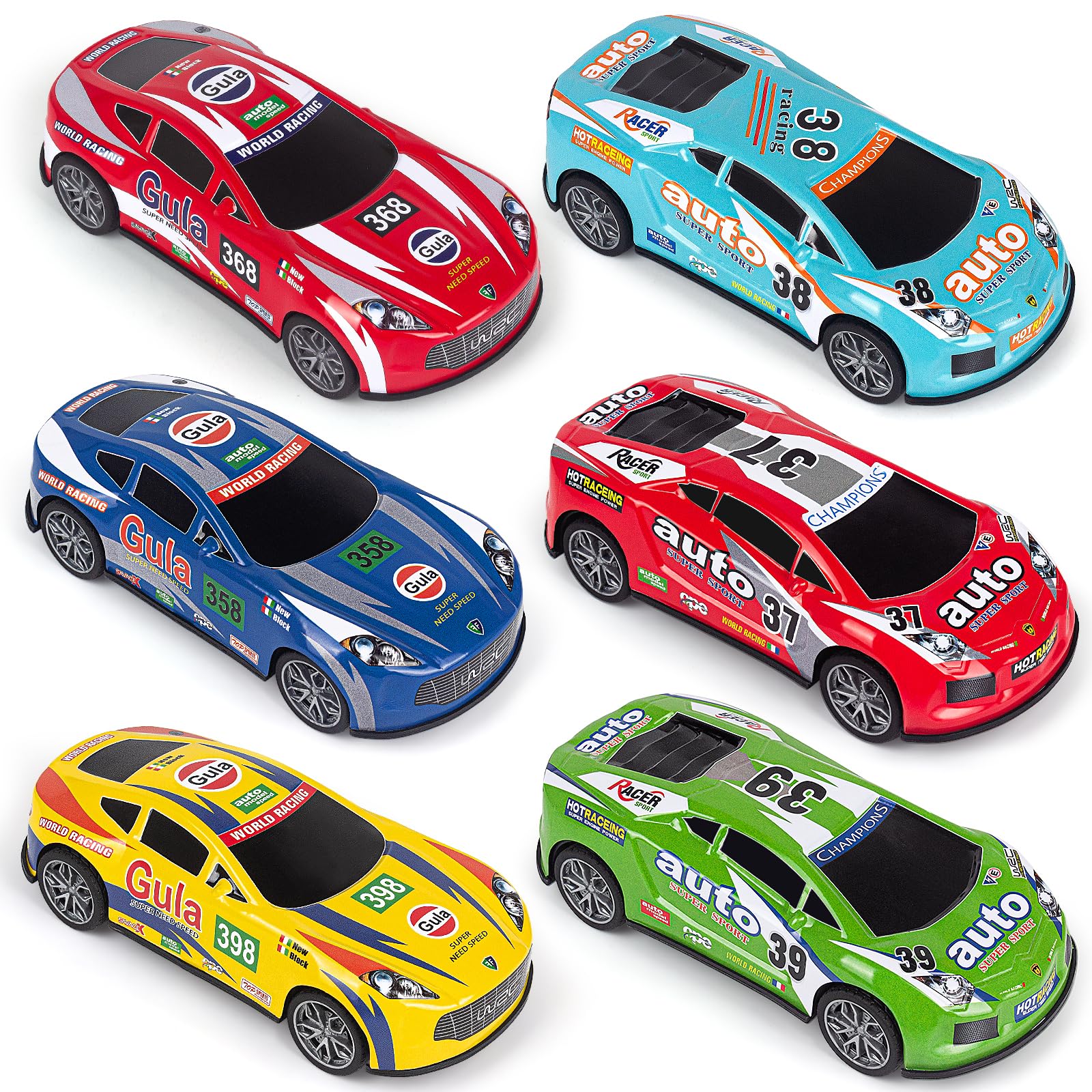 YEQOIZ 7-inch red race car for toddlers boosts color recognition and active play.
