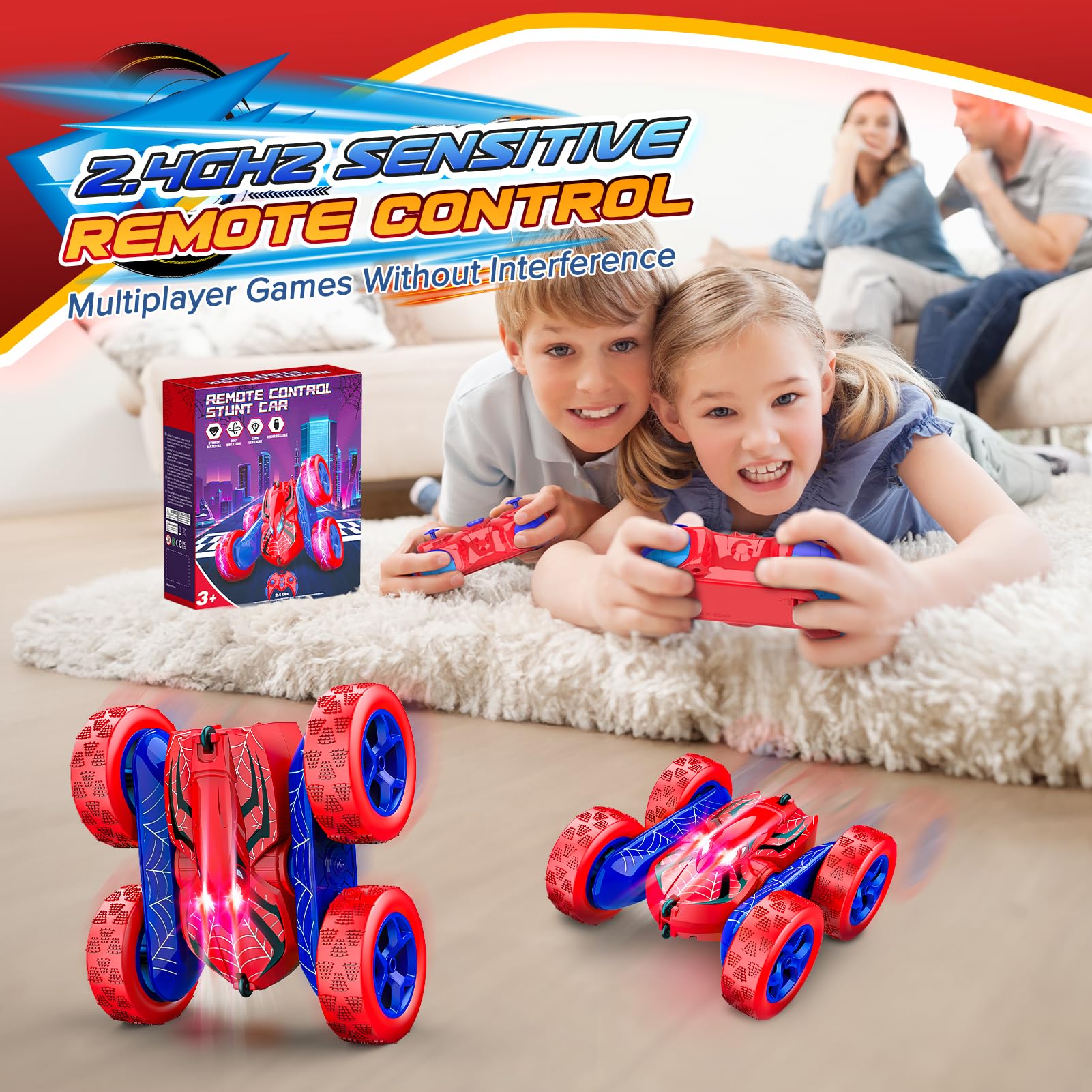 Yeriayha RC car charges quickly with USB Type‑C for extended sessions