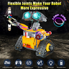 Yerloa 673pcs robot dinosaur model encourages creative building and fine motor skills.