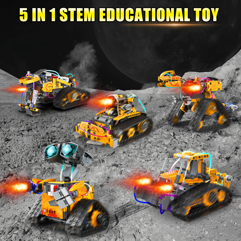 Yerloa 673pcs robot model promotes problem solving through modular construction.