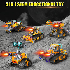Yerloa 673pcs robot model promotes problem solving through modular construction.