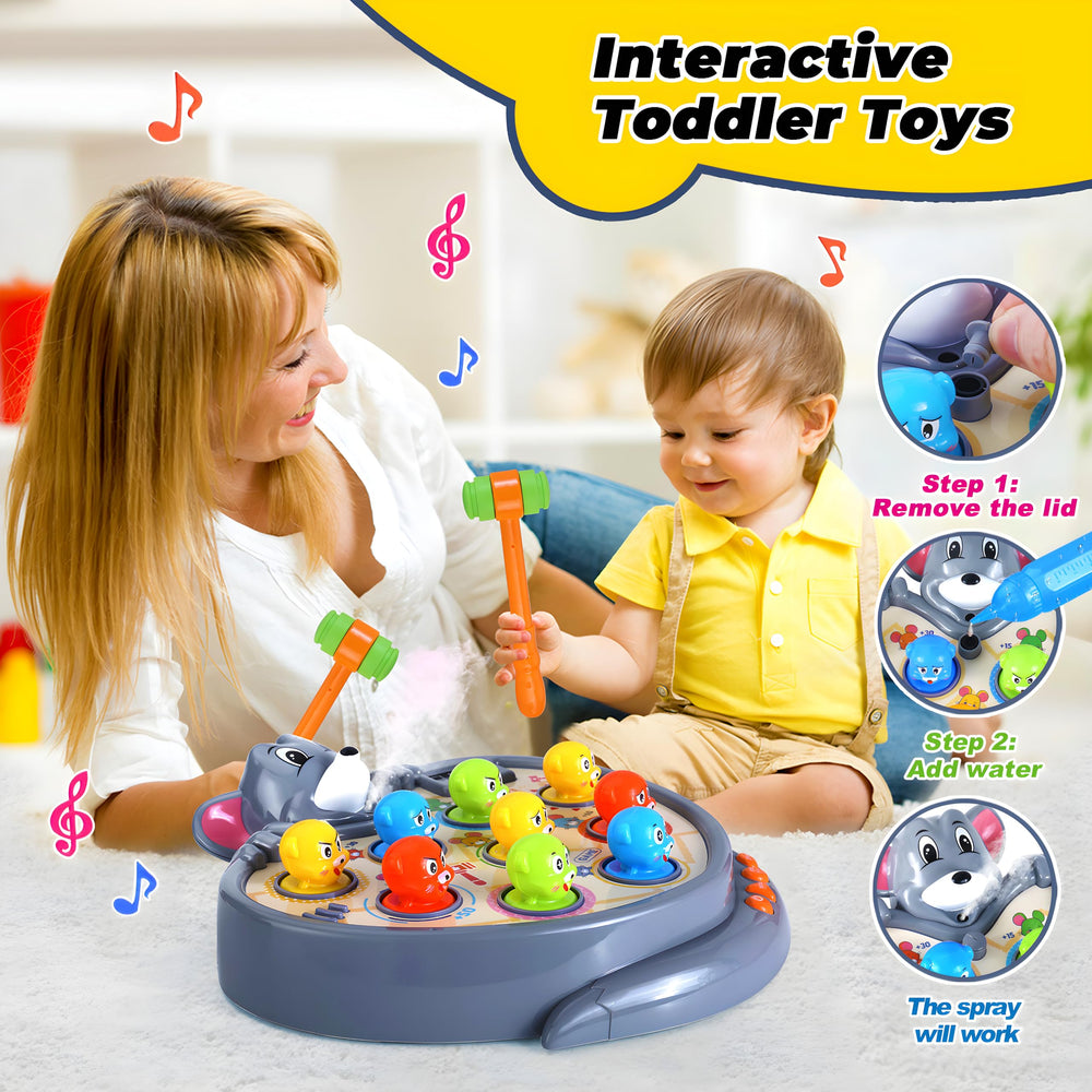 Yerloa Adjustable volume mole toy keeps play comfortable in different environments.