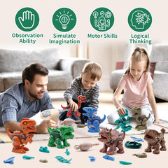 Yerloa Allosaurus take-apart toy with movable jaws for interactive building