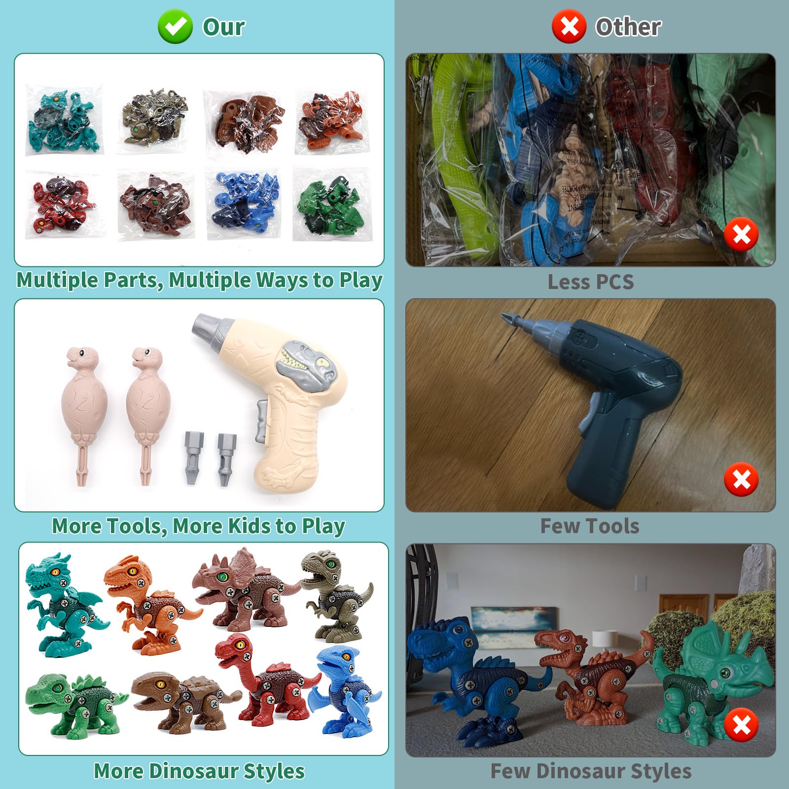 Yerloa Stegosaurus take-apart toy featuring plates and tail spikes for hands-on play