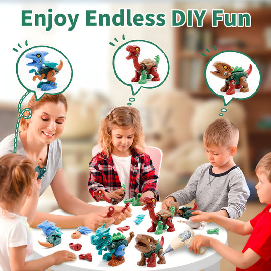 Yerloa Triceratops take-apart toy showing textured skin for imaginative dinosaur play