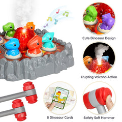 Yerloa Whack Game six-color dinosaurs invite tactile play and coordination