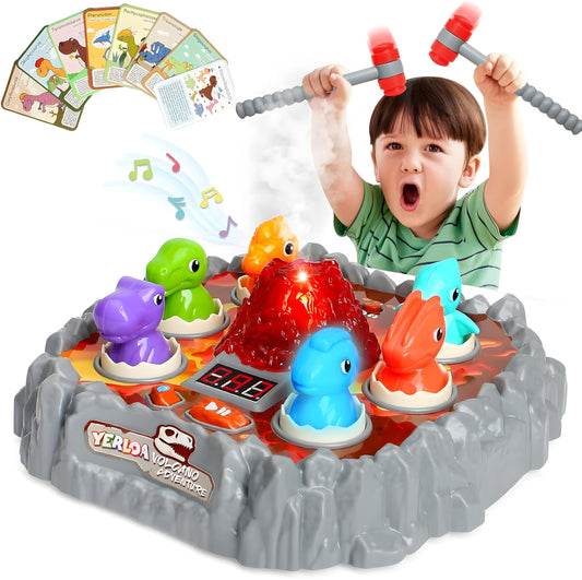 Yerloa Whack Game with six colorful dinosaurs for active play and motor skill development