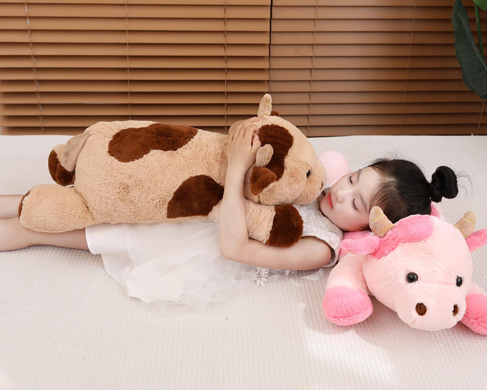 YESGIRL cow plush suited for kids and adults seeking comforting companionship