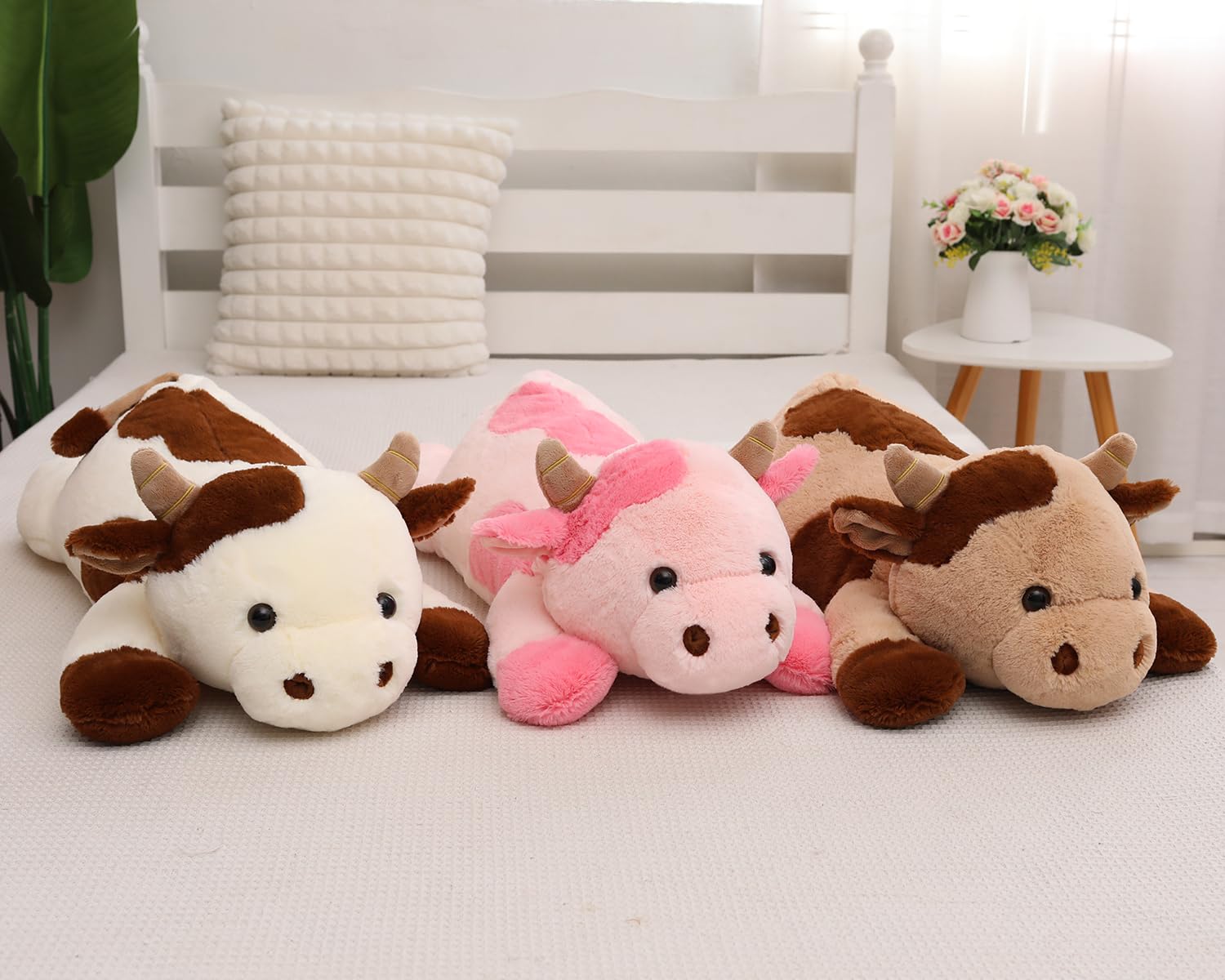 YESGIRL cow plush soft cotton fabric offers plush comfort and durable play