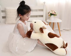 YESGIRL cow weighted plush bead distribution prevents rolling during use.