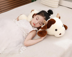 YESGIRL cow weighted plush eyes and nostrils emphasize adorable, huggable design.