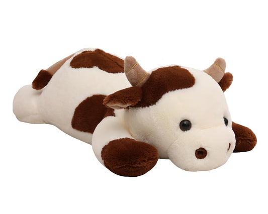 YESGIRL cow weighted plush full view, a calming decor and cozy companion.