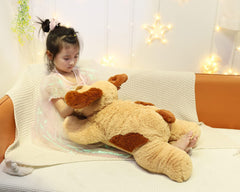 YESGIRL weighted dog plush arriving in vacuum-sealed bag.