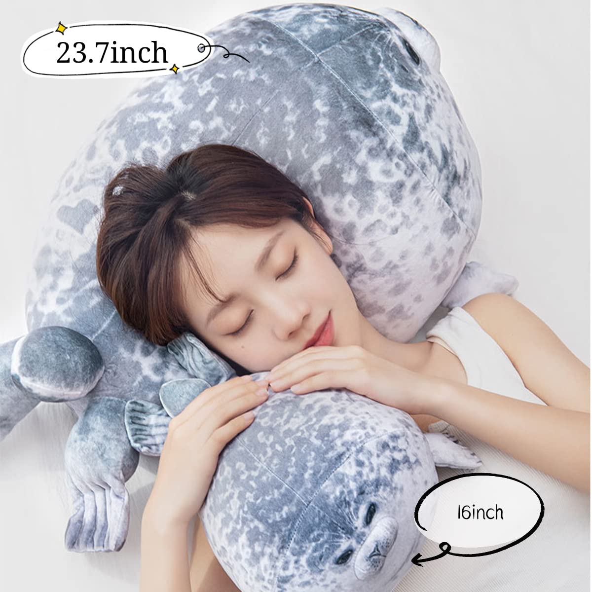 YESGIRL seal plush pillow bedroom décor, adds warmth to any space.
