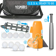 YESMARKS battery-powered launcher delivers steady pitches for consistent drills