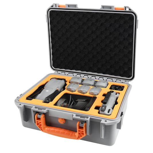 YETEETH DJI Air 3S case front view with rugged grey exterior for travel