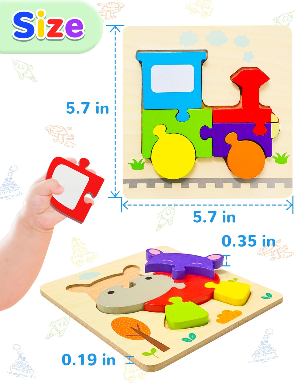Yetonamr gift-ready toddler puzzle set offers screen-free learning and fun.