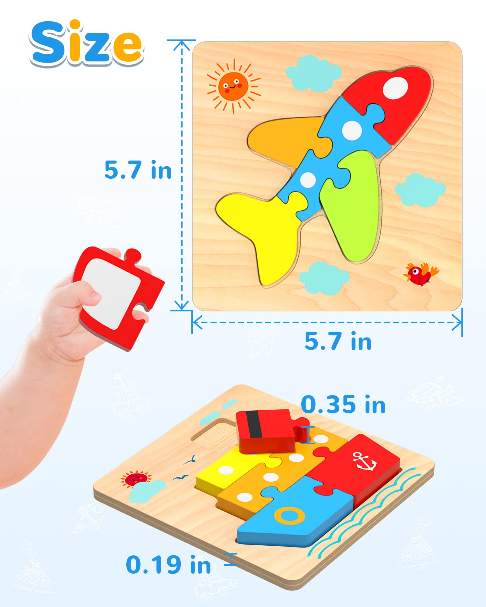 Yetonamr wooden toddler puzzles full set invites screen-free learning and imagination.