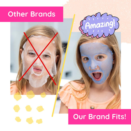 Yeume blue pack masks designed for kid spa day with safe ingredients.