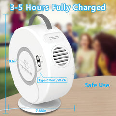Yevohadt rechargeable bubble machine with long-lasting battery for hours of play.
