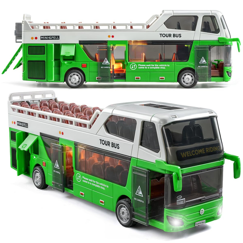 Yewkou city bus with lights and sounds enhances imaginative play