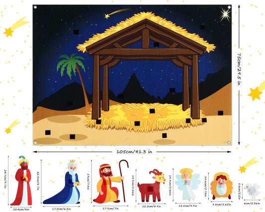 Yexiya 15-piece nativity figures pack supports varied storytelling and play.