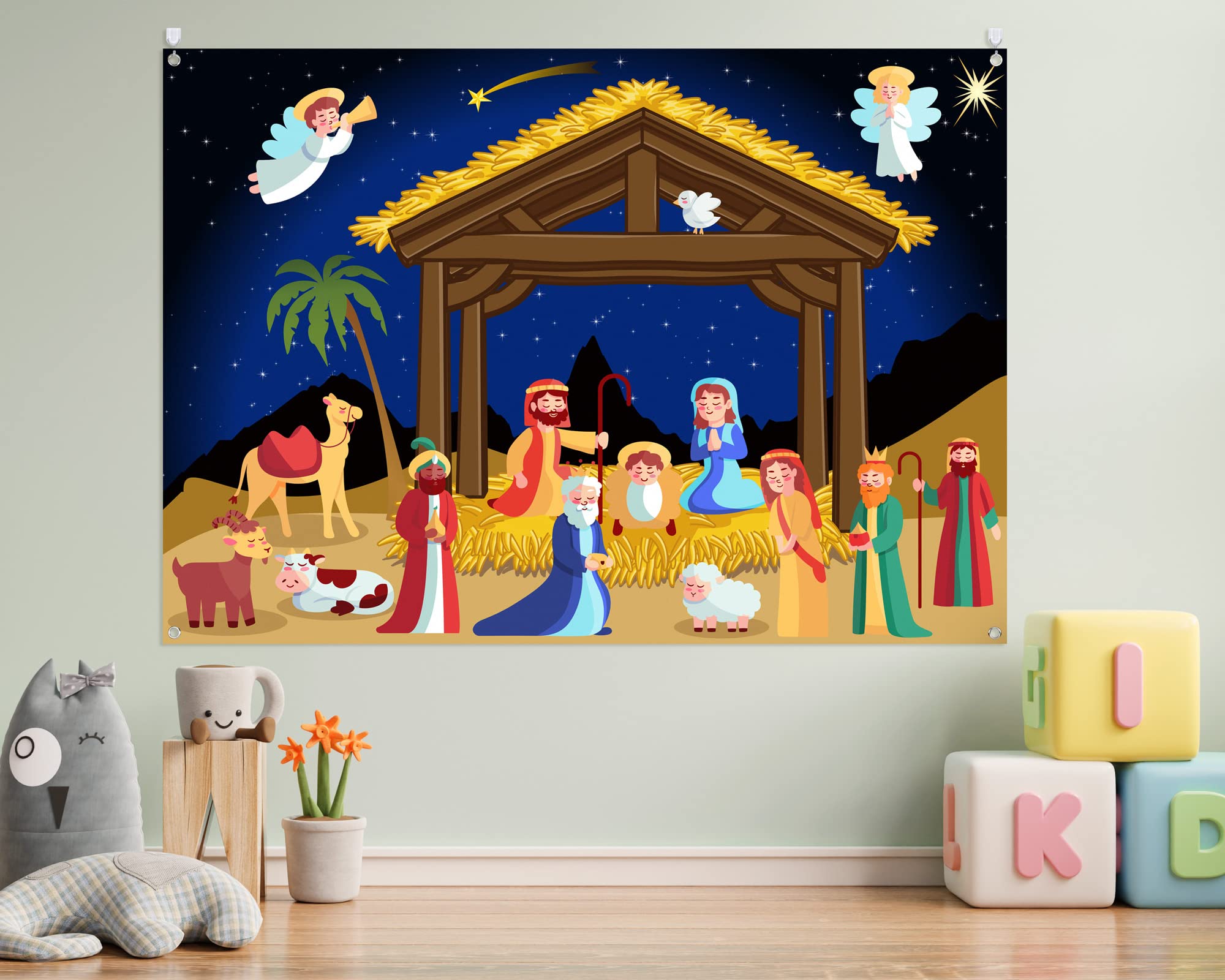 Yexiya nativity story board 3-4ft for kids' crafts.