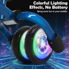 YGJT 3-in-1 Lighting Tricycle blue rear wheel glow enhances active play