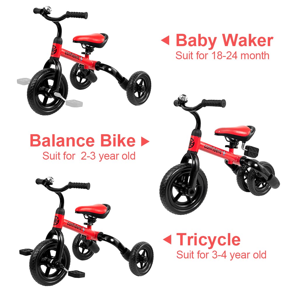 YGJT 3 in 1 tricycle with non-slip handlebar for secure steering during adventures.