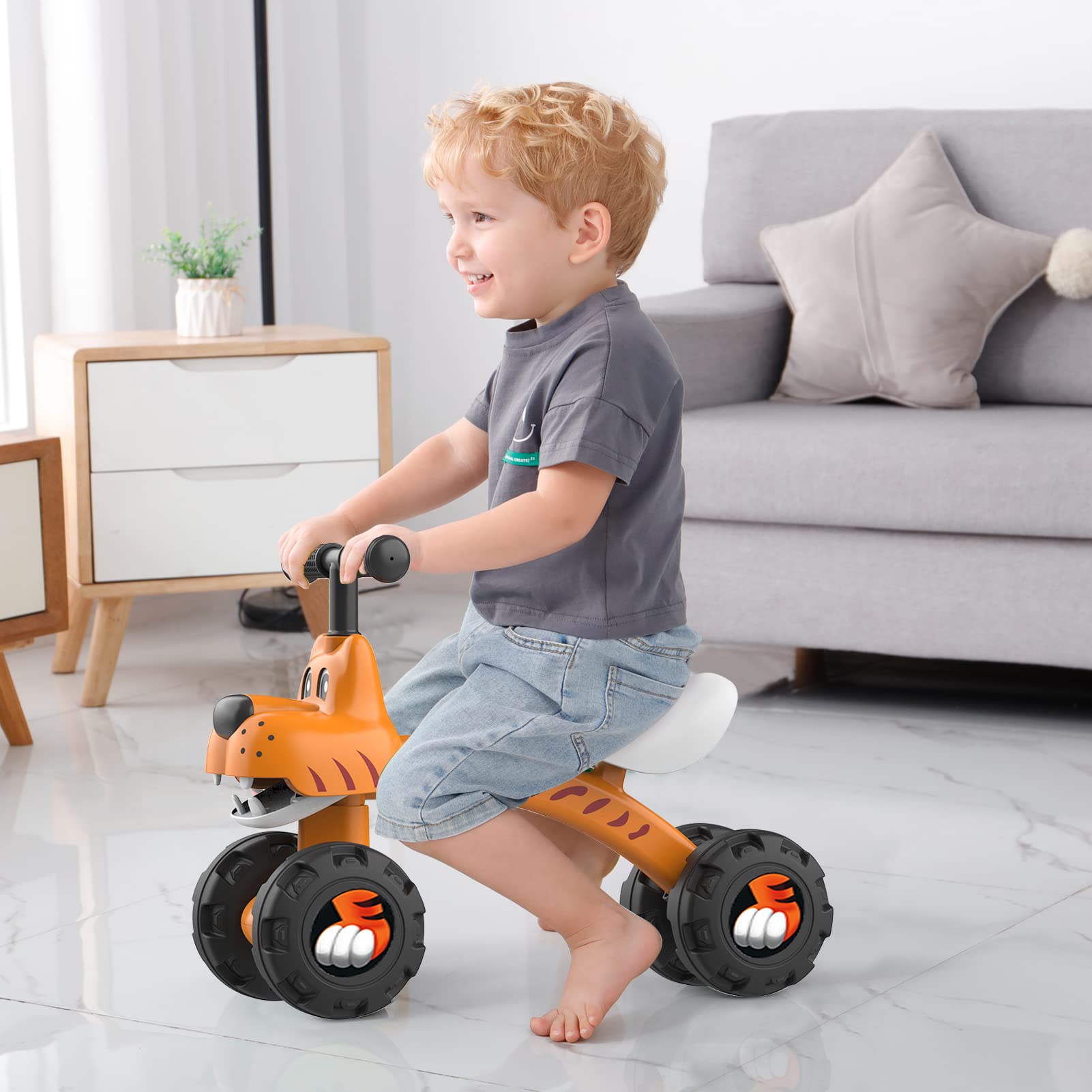 YGJT carbon steel frame ensures durable construction for active toddlers.