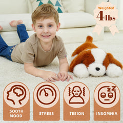YGZE soft brown and white fur plush with inviting texture.