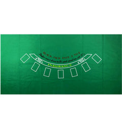 YH Poker blackjack table top felt layout on a 36x72 inch green surface for home casino nights