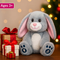 YH YUHUNG soft gray-pink bunny plush designed for kid comfort.