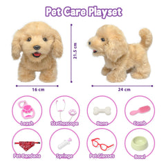 YH YUHUNG puppy feeding sounds with bone toy encourages feeding-themed pretend play