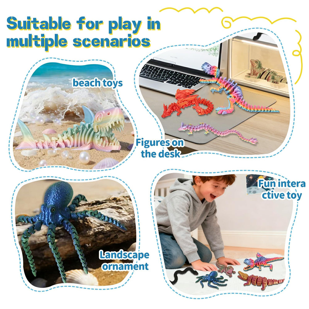YHBWSM shark toy with streamlined joints for action-packed pretend play and decor