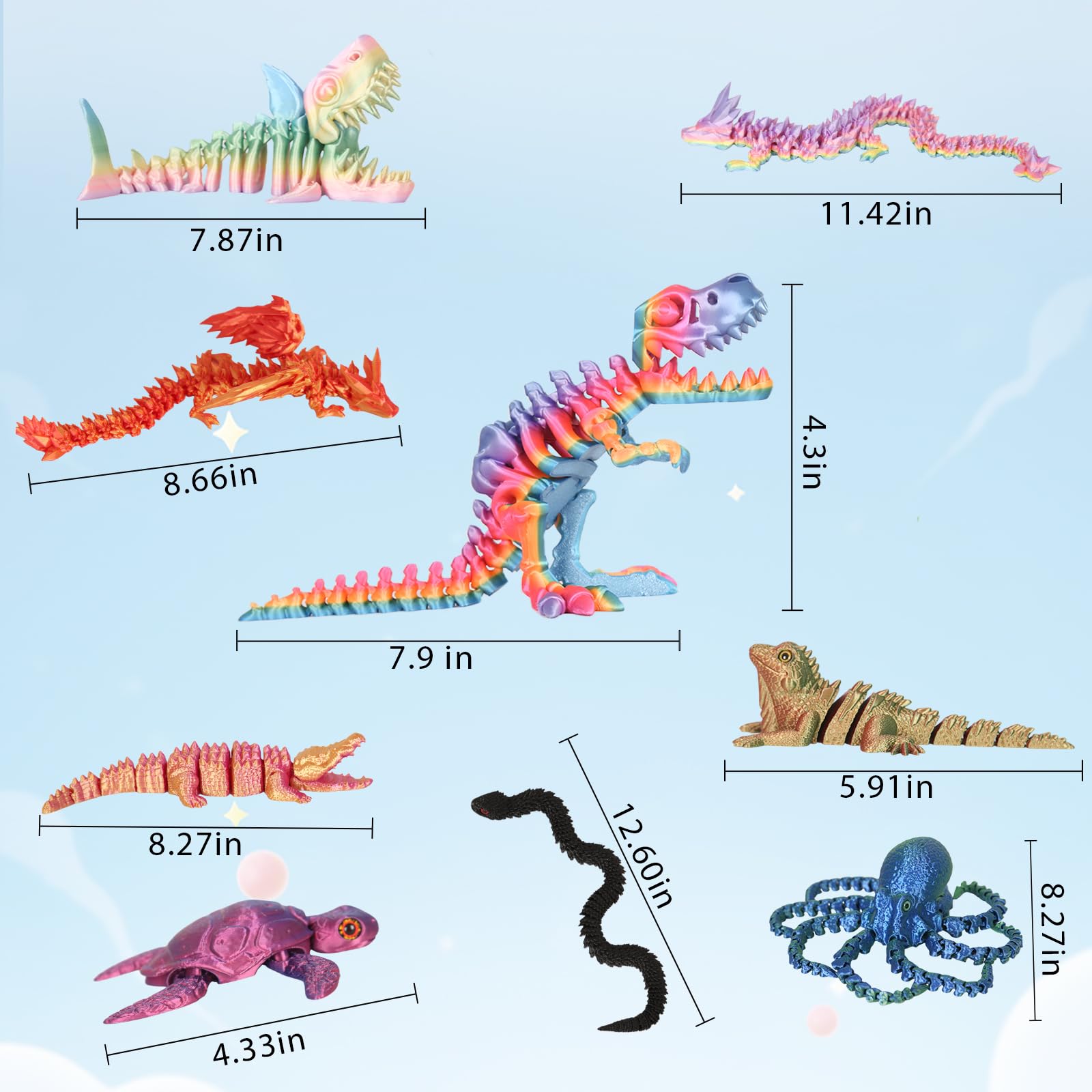 YHBWSM snake toy with bendable spine for flexible posing and quiet play